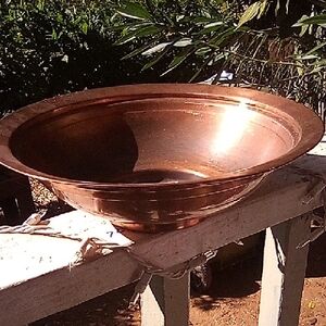 Vintage Solid Copper Fruit Bowl.